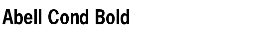 Abell Cond Bold - Download Thousands of Free Fonts at FontZone.net