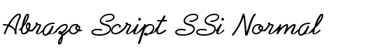 Abrazo Script SSi Normal - Download Thousands of Free Fonts at FontZone.net