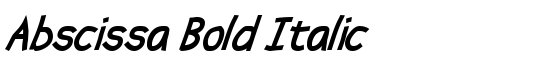Abscissa Bold Italic - Download Thousands of Free Fonts at FontZone.net