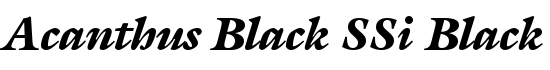 Acanthus Black SSi Black Italic - Download Thousands of Free Fonts at FontZone.net