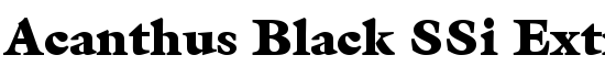Acanthus Black SSi Extra Black - Download Thousands of Free Fonts at FontZone.net