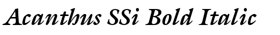 Acanthus SSi Bold Italic - Download Thousands of Free Fonts at FontZone.net