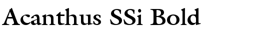 Acanthus SSi Bold - Download Thousands of Free Fonts at FontZone.net