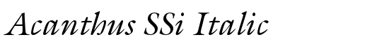 Acanthus SSi Italic - Download Thousands of Free Fonts at FontZone.net