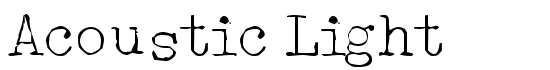 Acoustic Light - Download Thousands of Free Fonts at FontZone.net