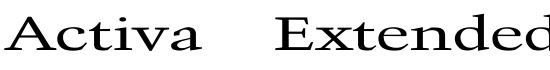 Activa Extended - Download Thousands of Free Fonts at FontZone.net
