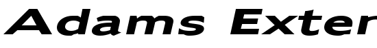 Adams Extended Bold Italic - Download Thousands of Free Fonts at FontZone.net