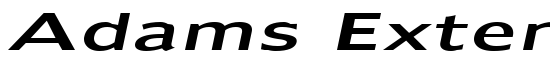 Adams Extended Italic - Download Thousands of Free Fonts at FontZone.net