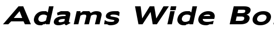 Adams Wide Bold Italic - Download Thousands of Free Fonts at FontZone.net
