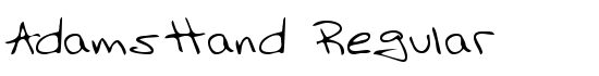 AdamsHand Regular - Download Thousands of Free Fonts at FontZone.net
