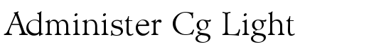 Administer Cg Light - Download Thousands of Free Fonts at FontZone.net