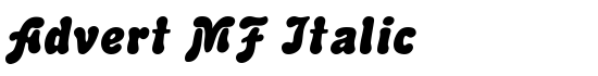 Advert MF Italic - Download Thousands of Free Fonts at FontZone.net
