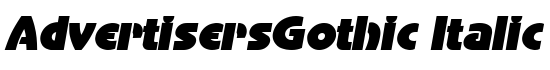 AdvertisersGothic Italic - Download Thousands of Free Fonts at FontZone.net
