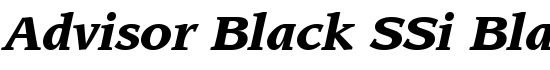 Advisor Black SSi Black Italic - Download Thousands of Free Fonts at FontZone.net