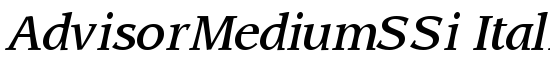AdvisorMediumSSi Italic - Download Thousands of Free Fonts at FontZone.net