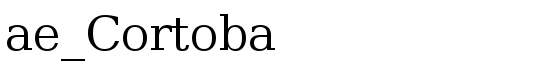 ae_Cortoba - Download Thousands of Free Fonts at FontZone.net