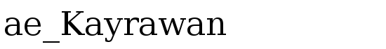 ae_Kayrawan - Download Thousands of Free Fonts at FontZone.net