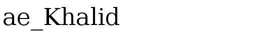 ae_Khalid - Download Thousands of Free Fonts at FontZone.net