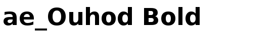 ae_Ouhod Bold - Download Thousands of Free Fonts at FontZone.net