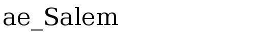 ae_Salem - Download Thousands of Free Fonts at FontZone.net