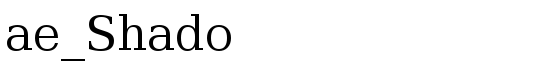 ae_Shado - Download Thousands of Free Fonts at FontZone.net