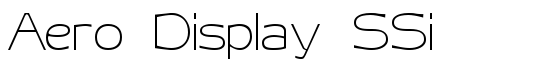 Aero Display SSi - Download Thousands of Free Fonts at FontZone.net