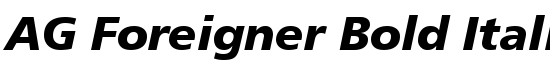 AG Foreigner Bold Italic - Download Thousands of Free Fonts at FontZone.net