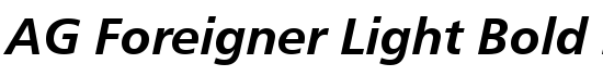 AG Foreigner Light Bold Italic Bold - Download Thousands of Free Fonts at FontZone.net