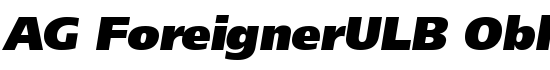 AG ForeignerULB Oblique Medium - Download Thousands of Free Fonts at FontZone.net