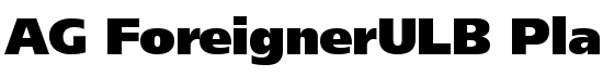 AG ForeignerULB Plain Medium - Download Thousands of Free Fonts at FontZone.net