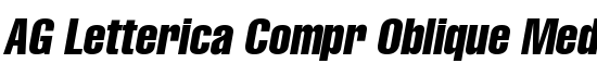 AG Letterica Compr Oblique Medium - Download Thousands of Free Fonts at FontZone.net