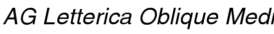 AG Letterica Oblique Medium - Download Thousands of Free Fonts at FontZone.net