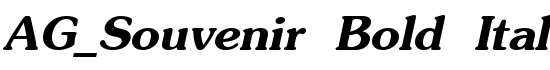AG_Souvenir Bold Italic - Download Thousands of Free Fonts at FontZone.net