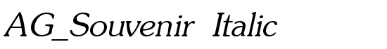AG_Souvenir Italic - Download Thousands of Free Fonts at FontZone.net