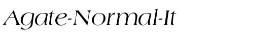 Agate-Normal-It - Download Thousands of Free Fonts at FontZone.net