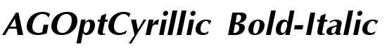 AGOptCyrillic Bold-Italic - Download Thousands of Free Fonts at FontZone.net