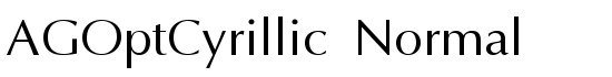 AGOptCyrillic Normal - Download Thousands of Free Fonts at FontZone.net