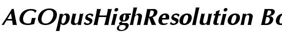 AGOpusHighResolution BoldOblique - Download Thousands of Free Fonts at FontZone.net