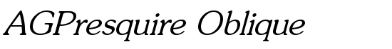 AGPresquire Oblique - Download Thousands of Free Fonts at FontZone.net