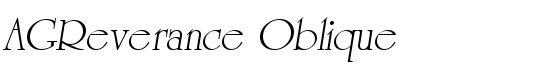 AGReverance Oblique - Download Thousands of Free Fonts at FontZone.net