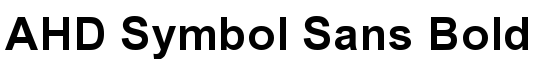 AHD Symbol Sans Bold - Download Thousands of Free Fonts at FontZone.net