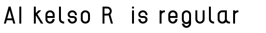 AI kelso R  is regular - Download Thousands of Free Fonts at FontZone.net