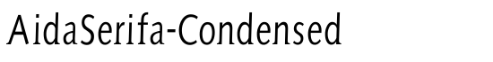 AidaSerifa-Condensed - Download Thousands of Free Fonts at FontZone.net