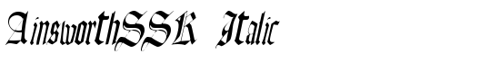 AinsworthSSK Italic - Download Thousands of Free Fonts at FontZone.net
