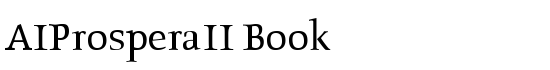 AIProsperaII Book - Download Thousands of Free Fonts at FontZone.net