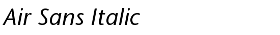 Air Sans Italic - Download Thousands of Free Fonts at FontZone.net