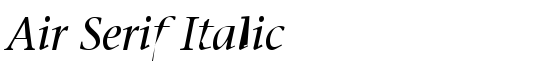 Air Serif Italic - Download Thousands of Free Fonts at FontZone.net