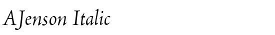 AJenson Italic - Download Thousands of Free Fonts at FontZone.net