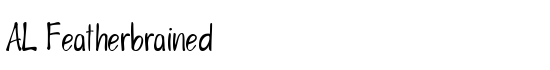 AL Featherbrained - Download Thousands of Free Fonts at FontZone.net