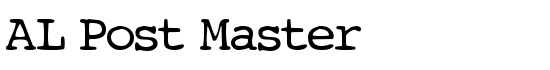 AL Post Master - Download Thousands of Free Fonts at FontZone.net